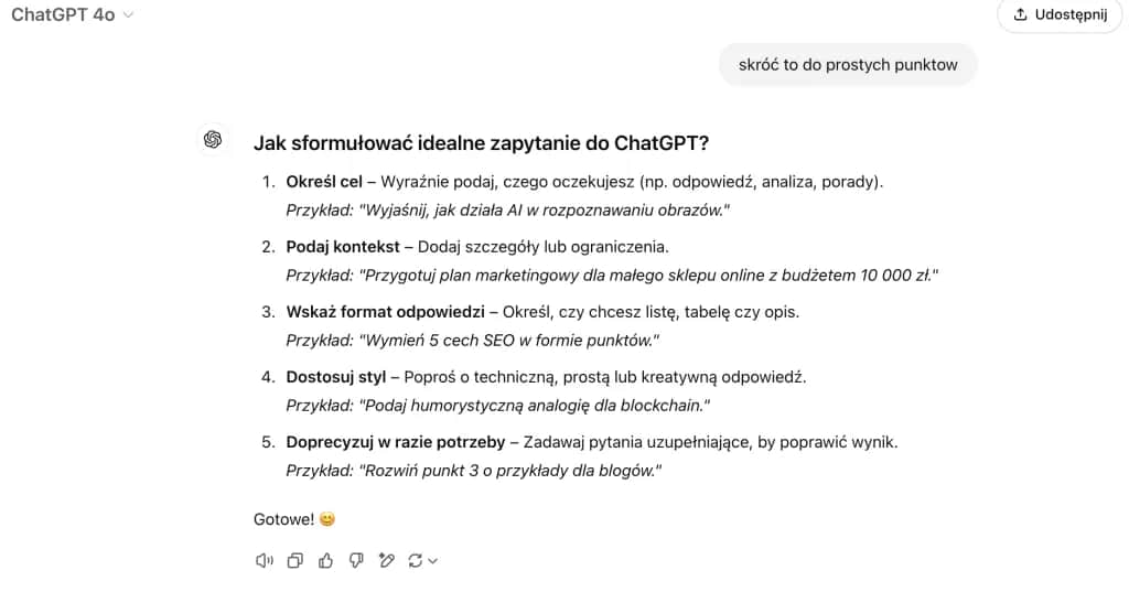 Jak wpisywać polecenia do sztucznej inteligencji, aby uzyskać lepsze odpowiedzi